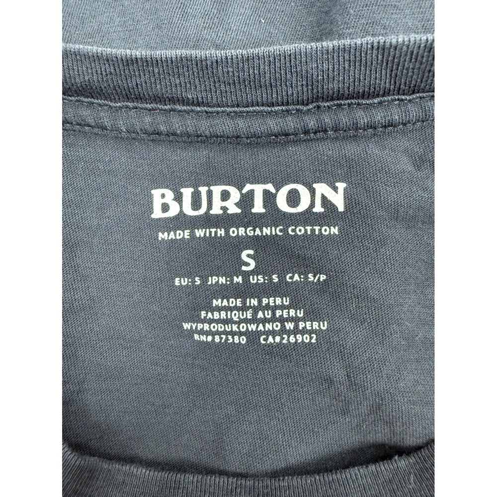 Burton Since 1977 Graphic T Shirt Mens Small Black Organic Cotton Ski Snowboard - Picture 4 of 6